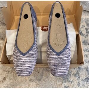 VIVAIA WOMEN'S MARGOT 2.0 FLAT SHOES PERIWINKLE MULTI CHEVRON Sz US Sz 9 NIB